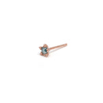 14k gold blue diamond star single earring - Lodagold