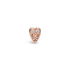14k gold diamond heart piercing - LODAGOLD