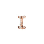 14K gold diamond "I" single earring - LODAGOLD