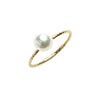 14k gold akoya pearl ring - LODAGOLD