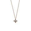 14k gold blue ruf diamond cross Necklace - LODAGOLD