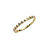 14k gold blue diamond  crown ring - LODAGOLD