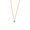 14k gold emerald necklace - LODAGOLD