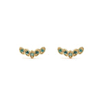 14k gold blue diamond angel Earrings - LODAGOLD