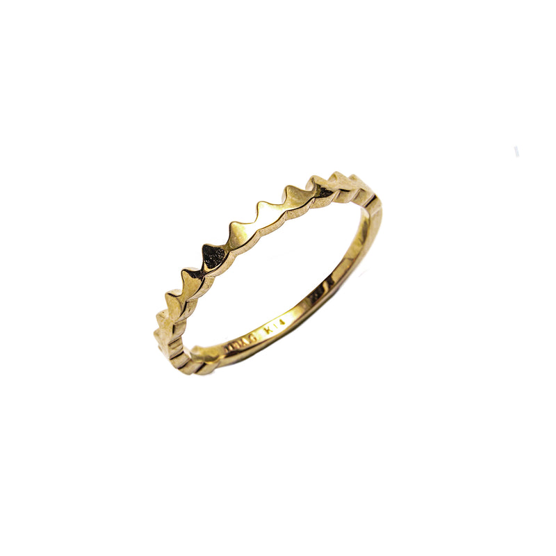 14k gold crown ring - LODAGOLD