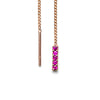 14k gold ruby drop earrings - LODAGOLD