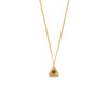 14k gold black diamond Triangle Necklace - LODAGOLD