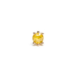 14k gold yellow diamond piercing - LODAGOLD