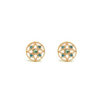 14k gold blue diamond Earrings - LODAGOLD