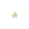 14k gold grey diamond single stud Earring - LODAGOLD