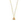 14k gold grey diamond Triangle Necklace - LODAGOLD