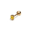 14k gold yellow diamond piercing - LODAGOLD