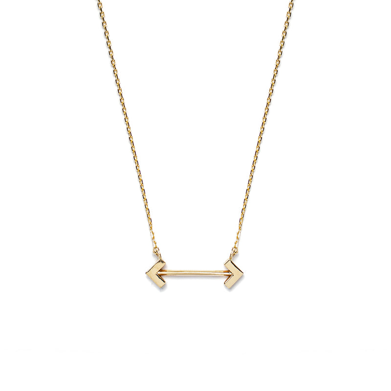 14K gold arrow Necklace - LODAGOLD