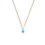 14k gold Turquoise necklace - LODAGOLD