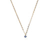 14k gold blue sapphire necklace - LODAGOLD