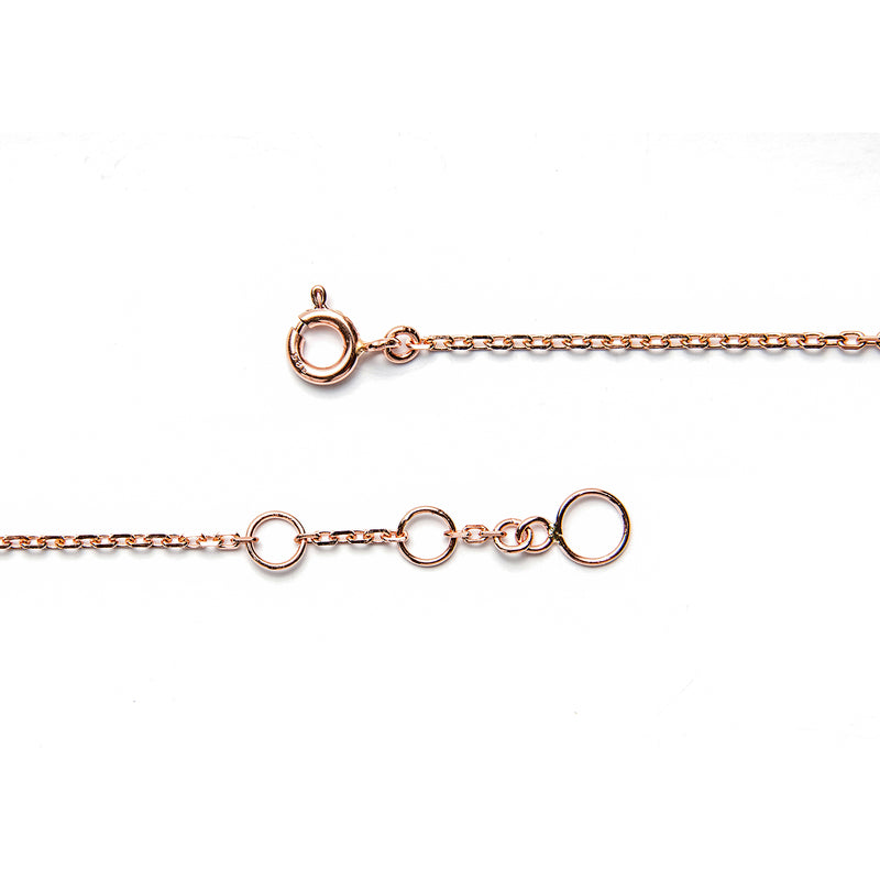 14k gold Pink Sapphire&grey diamond "I" bracelet - LODAGOLD