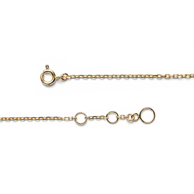 14k gold round onyx bracelet - LODAGOLD