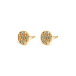 14k gold blue diamond Earrings - LODAGOLD