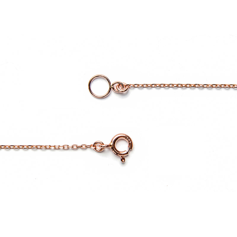 14k gold pink sapphire rhombus necklace - LODAGOLD