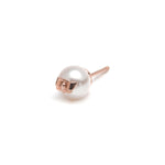 14k rose gold pearl butterfly single earring - LODAGOLD