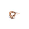 14k gold diamond heart single earring - LODAGOLD