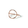 14k gold curved circle ring-LODAGOLD