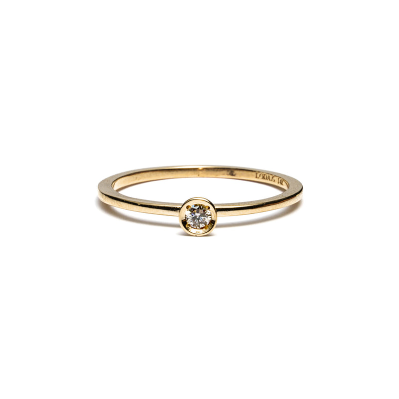 14k gold cognac diamond ring - LODAGOLD