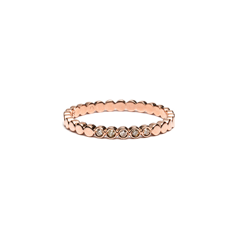 14k gold cognac diamonds bubble ring - LODAGOLD