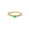 14k gold emerald  twist ring - LODAGOLD