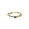 14k gold blue sapphire twist ring - LODAGOLD