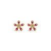 14k gold flower earrings - LODAGOLD