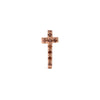 14k gold orange diamond cross piercing - LODAGOLD