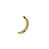 14k gold diamond moon single stud earring - LODAGOLD