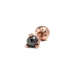 14k gold black diamond piercing - LODAGOLD