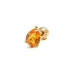14k gold pear-cut orange sapphire piercing - LODAGOLD