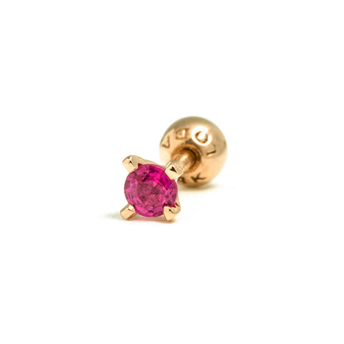 14k gold ruby piercing - LODAGOLD