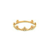 14k gold cognac diamond crown ring - LODAGOLD