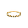 14k gold black diamond  crown ring - LODAGOLD