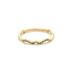 14k gold blue diamond milky way ring - LODAGOLD