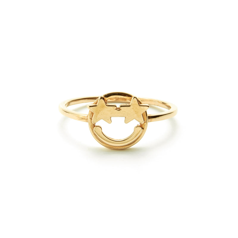 14k gold emoji Star Ring - LODAGOLD