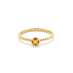14k gold yellow ruf diamond Ring - LODAGOLD