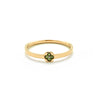 14k gold green diamond clover ring - LODAGOLD