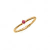 14k gold ruby twist ring - LODAGOLD