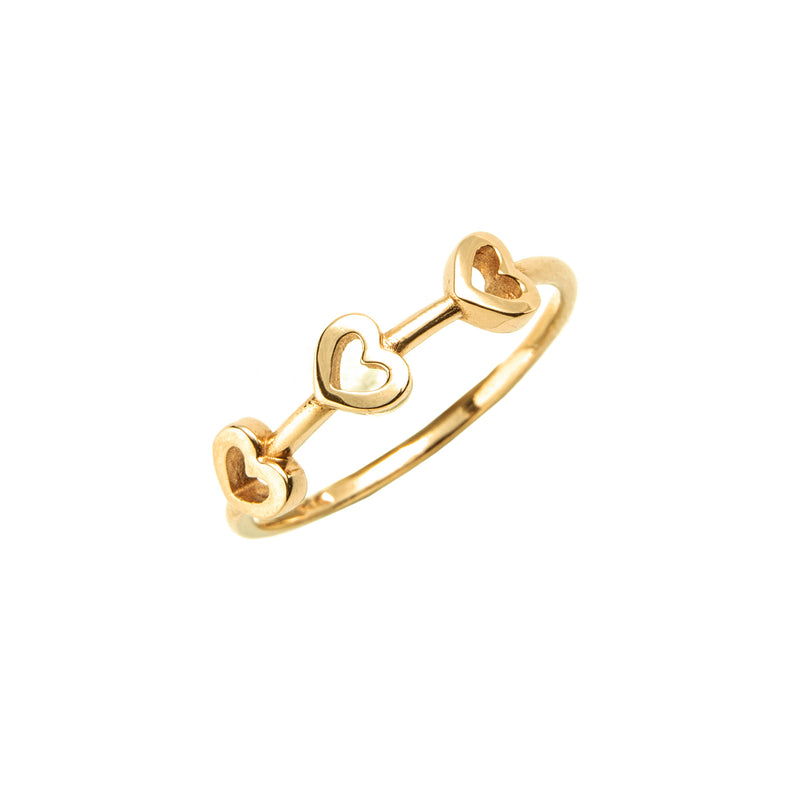 14k gold heart ring - LODAGOLD