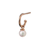 14k rose gold pearl Charm&Huggie Hoop - LODAGOLD
