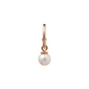 14k rose gold pearl Charm&Huggie Hoop - LODAGOLD