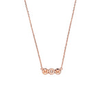 14k gold white diamond "MOM" necklace - LODAGOLD