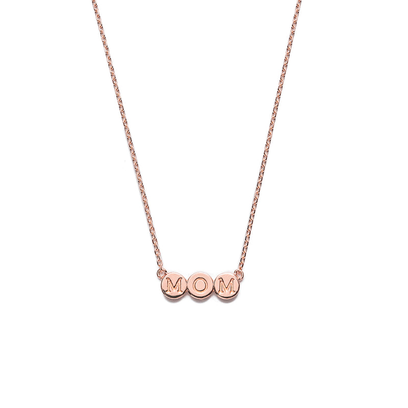 14k gold "MOM" necklace - LODAGOLD