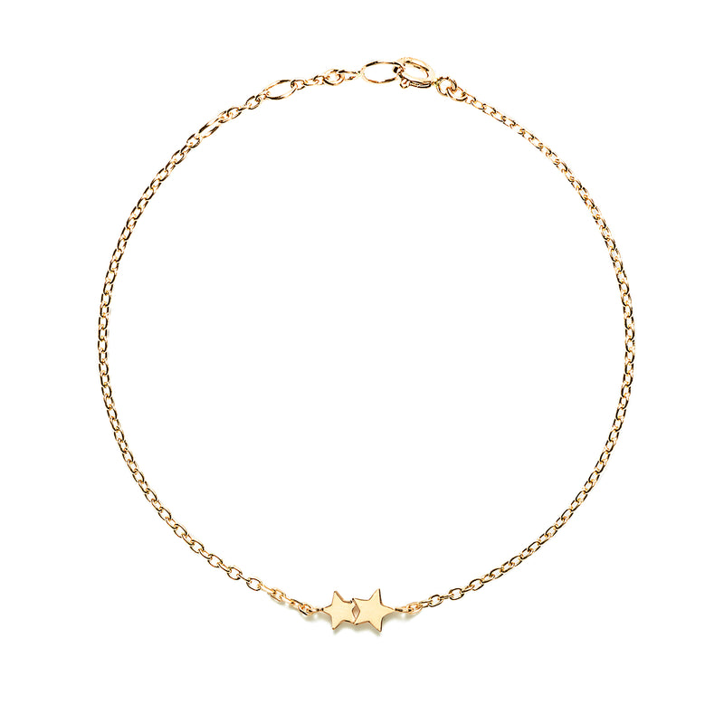 14k gold star bracelet - LODAGOLD