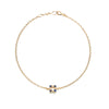 14k gold sapphier&diamond bracelet - LODAGOLD